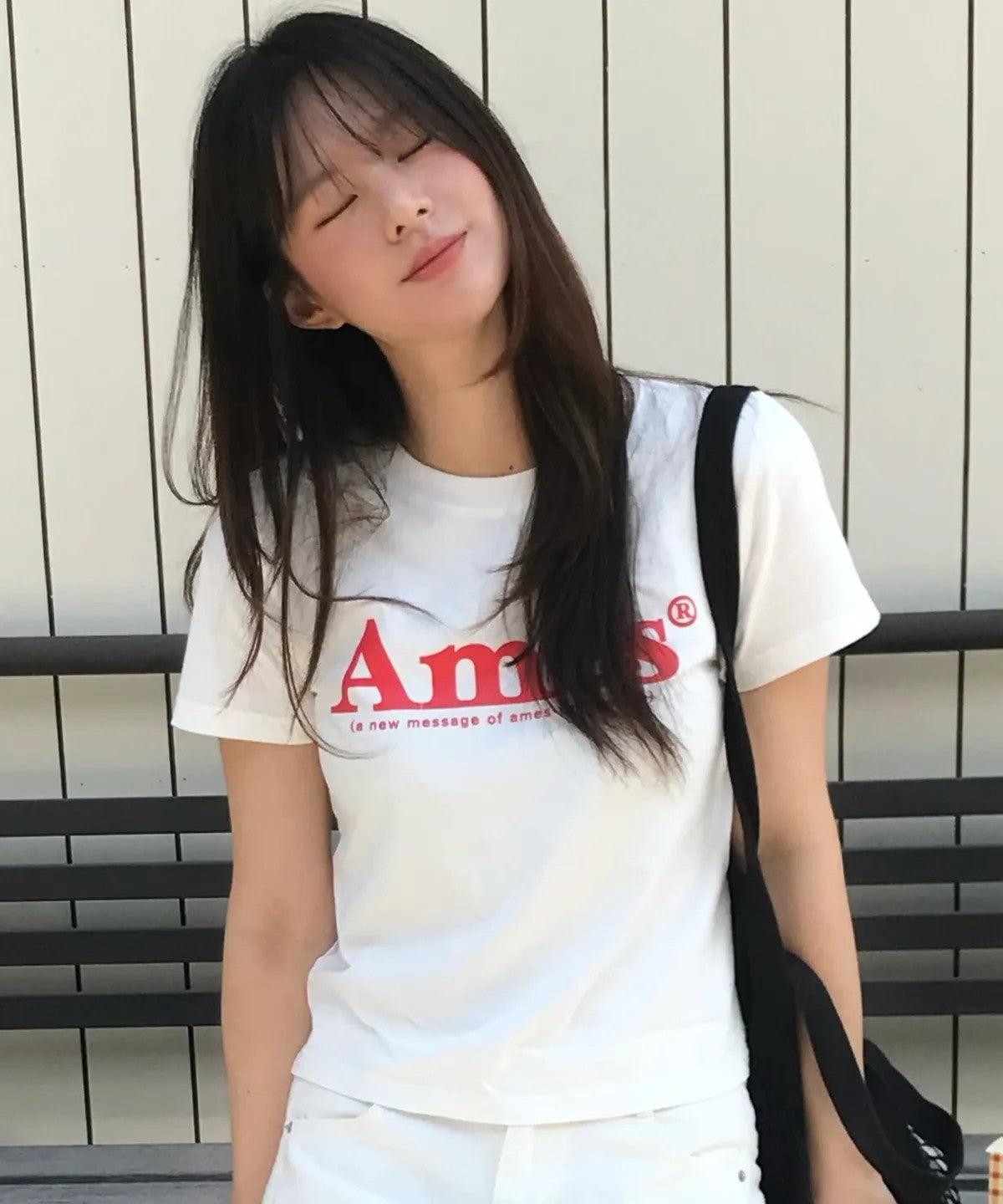 💜新品上架【梨花娘】韓系極簡字母Logo修身短T|Ames顯瘦氣質百搭上衣、情侶穿搭(S~L)10色