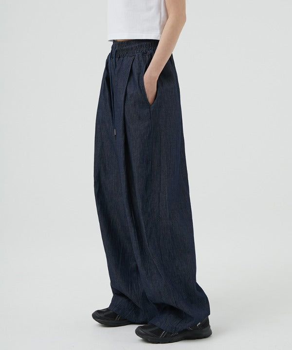 韓國 ACOVER  舒適的棉質牛仔寬腿褲 (現貨+預購)