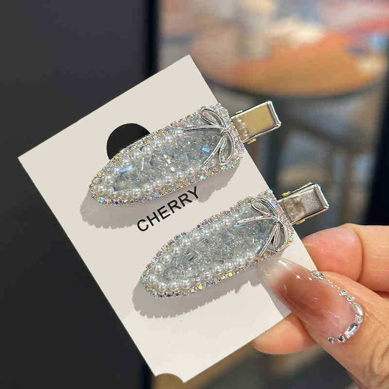 🆕新品上架【梨花瑪雅】奢華閃耀氣質滿鑽精緻水晶髮夾一對兩入禮盒裝💕