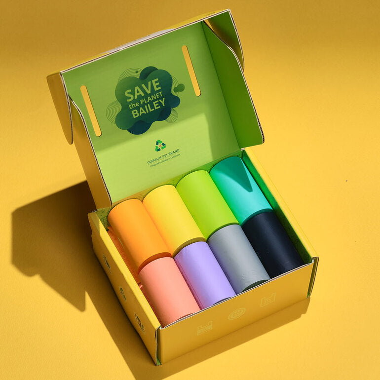 韓國新品上架【梨花娘】🐾BAILEY 🐶彩虹色系可愛笑臉花可生物分解環保寵物外出拾便袋🐶