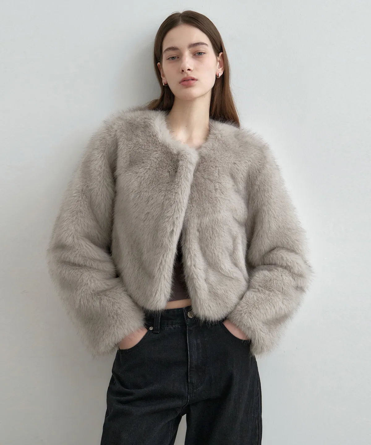 🔥新品上架【梨花娘】🧥秋冬經典 韓國 MONGDOL仿皮草極柔軟短版絨毛外套(2色)