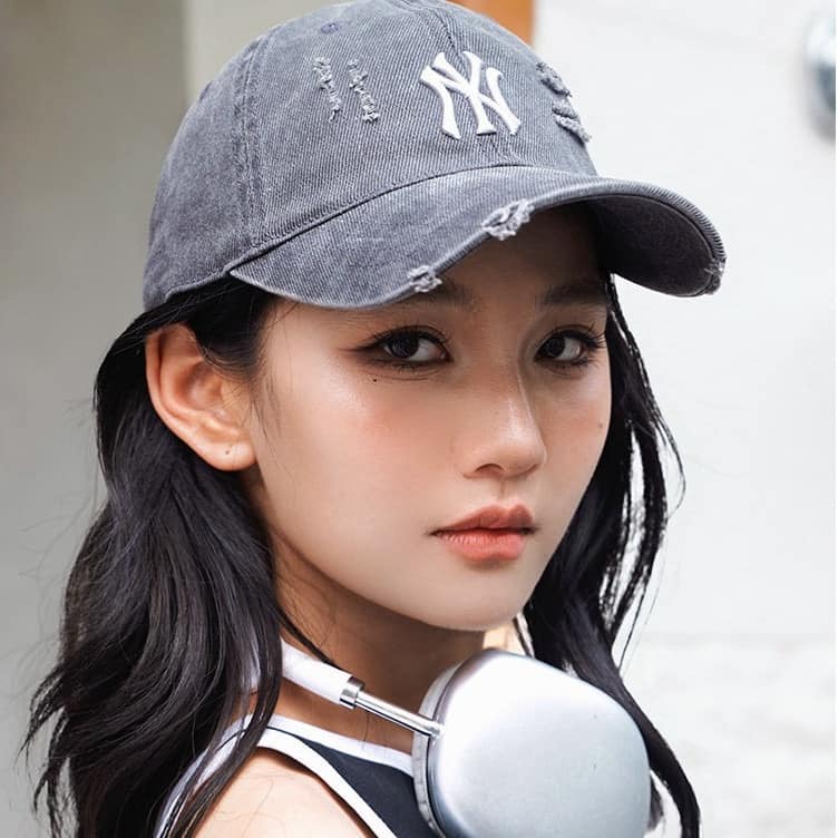 🔥新品上架 【梨花娘】💖洋基明星同款破損老舊設計棒球帽(3色)💖韓國連線