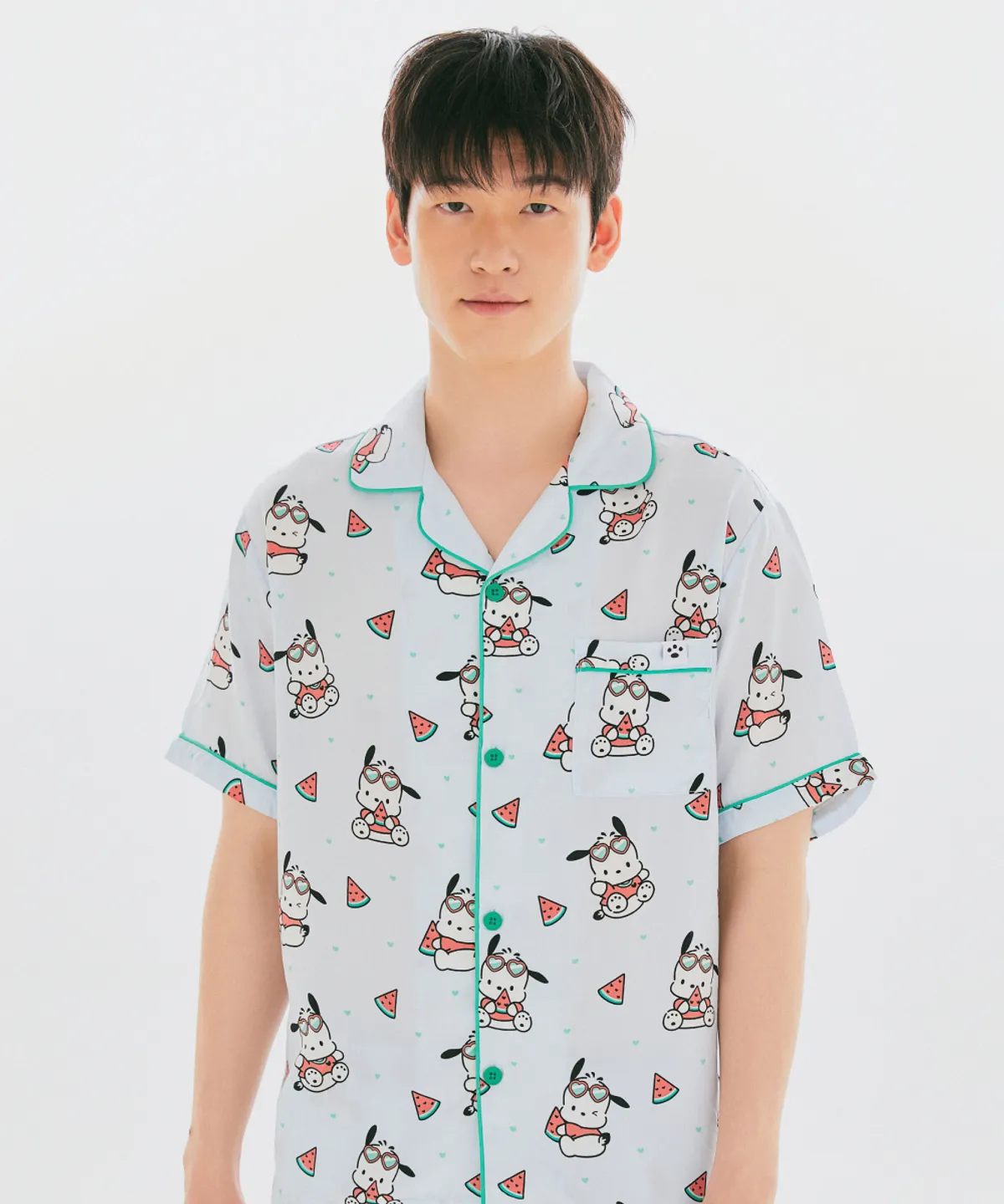 💜新品上架【梨花娘】韓國品牌暢銷TOP.1 SPAO × 三麗鷗角色聯名款夏日情侶款短袖居家服/睡衣套裝(7色)