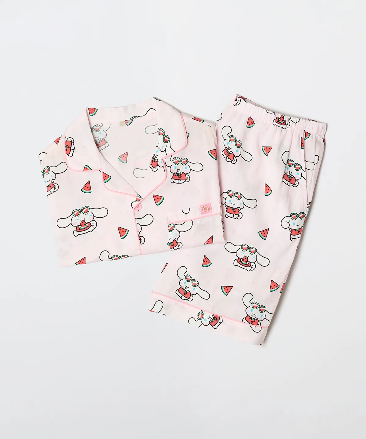 💜新品上架【梨花娘】韓國品牌暢銷TOP.1 SPAO × 三麗鷗角色聯名款夏日情侶款短袖居家服/睡衣套裝(7色)