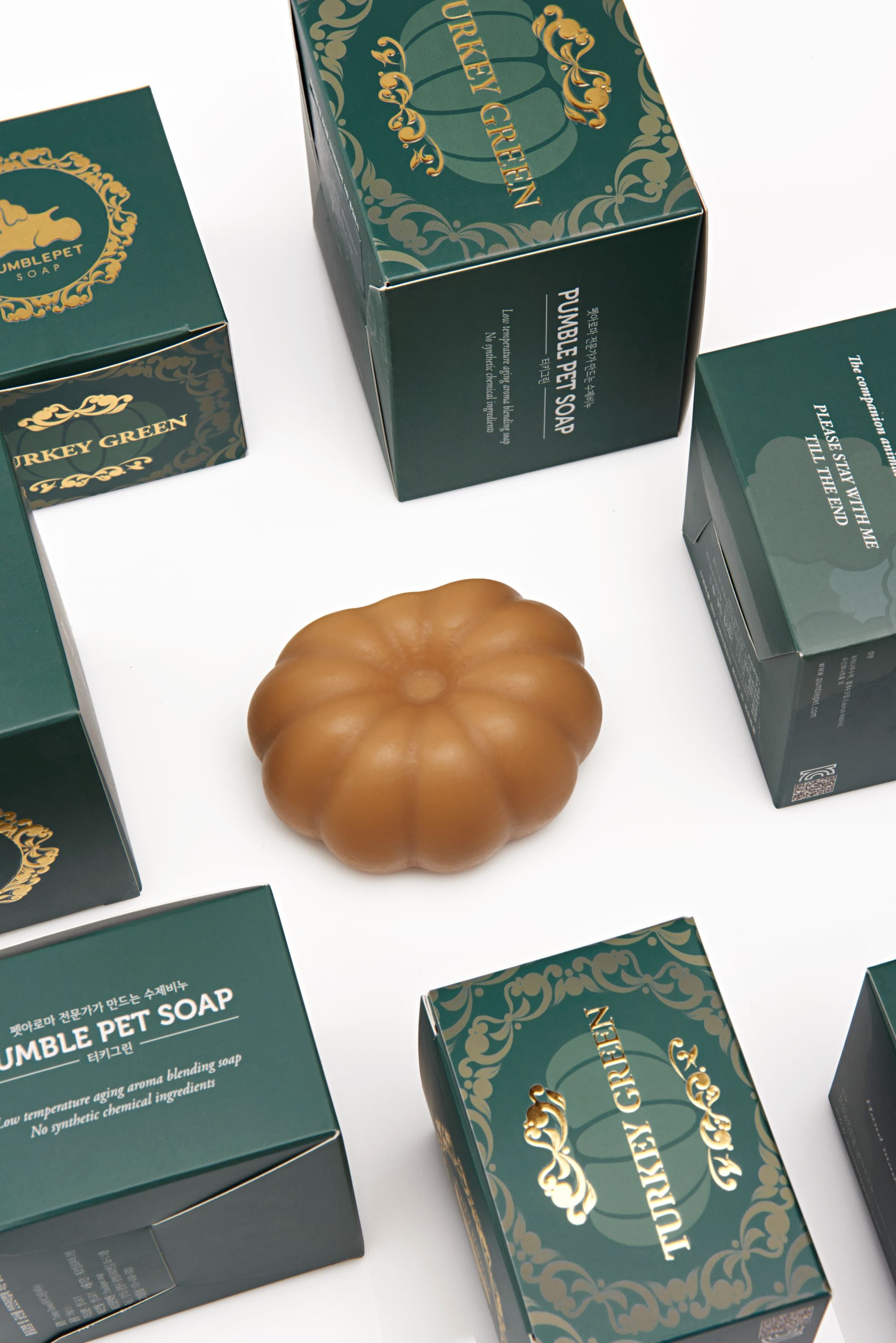 💜新品上架【梨花娘】🫧韓國PUMBLEPET 🌿手工天然精油南瓜造型土耳其綠舒敏調理洗髮清潔皂(犬貓適用)