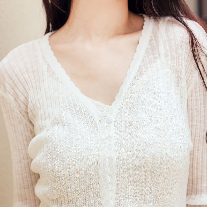 🆕新品上架【梨花瑪雅】實拍選品夏季新品冰絲涼感薄針防曬開衫針織外套