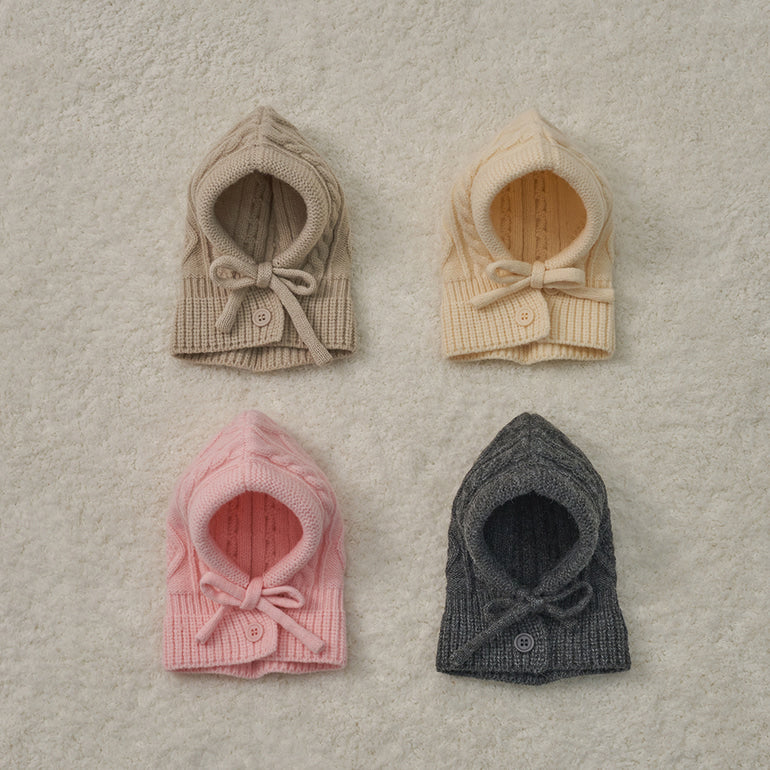 ✈️【梨花娘】韓國BAILEY❄️北歐暖嶼親密主人同款針織鈕釦寵物連帽圍脖(4色)