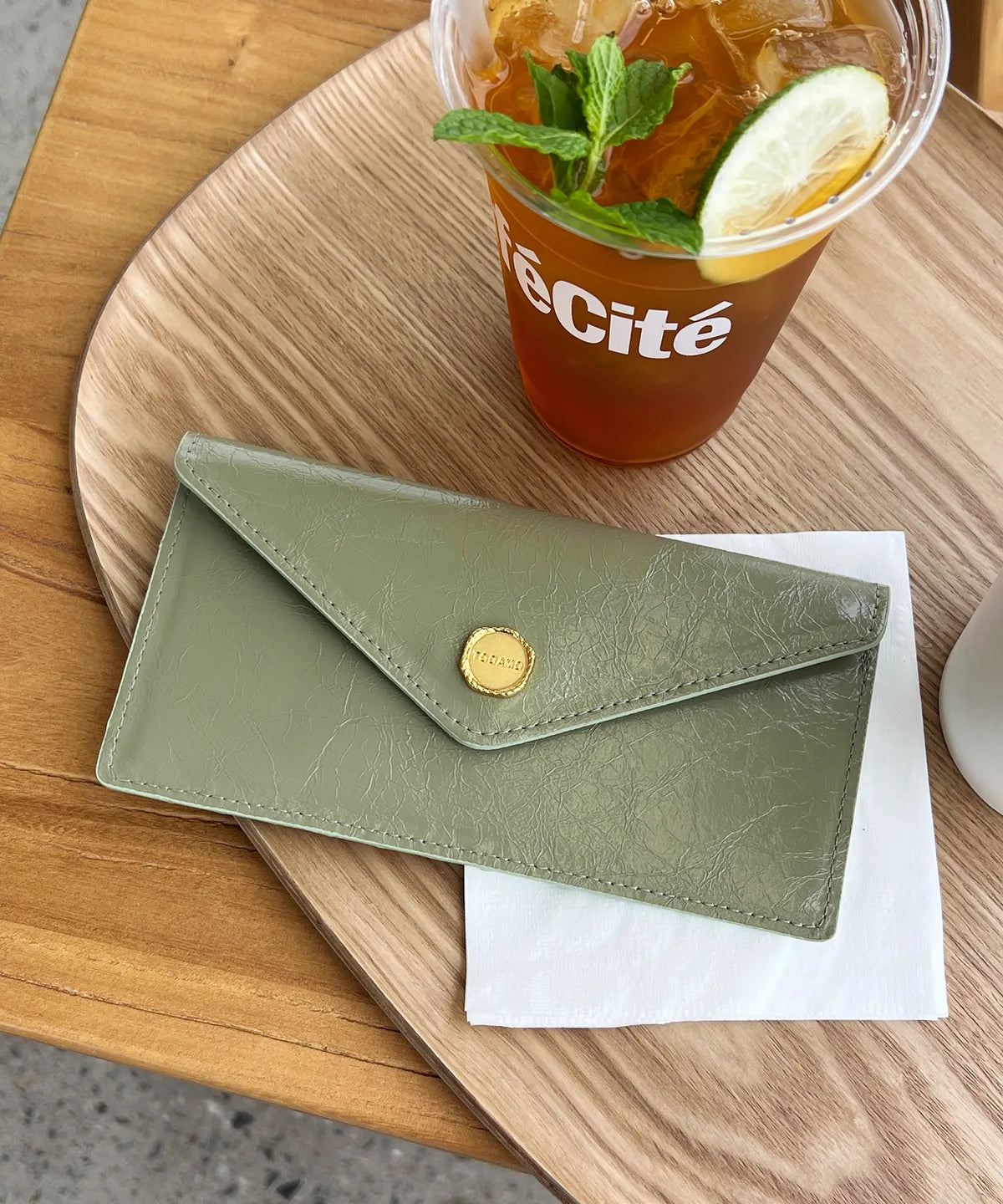 🆕新品上架【梨花娘】🔥韓國品牌TOAMO Bella Slim Long Wallet 韓國製牛皮薄型長夾|韓系光澤皮革長夾