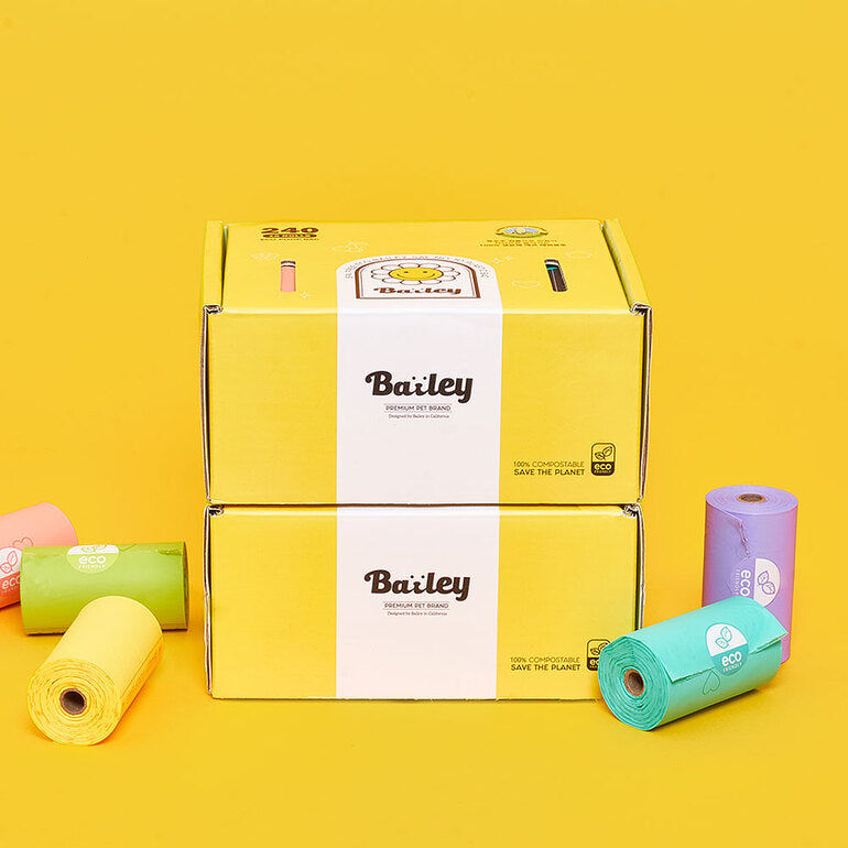 韓國新品上架【梨花娘】🐾BAILEY 🐶彩虹色系可愛笑臉花可生物分解環保寵物外出拾便袋🐶