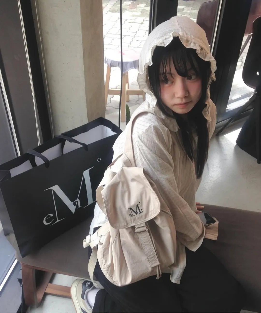 🆕新品上架💖【梨花娘】韓國品牌 Muscent 暢銷迷你後輕盈束口後背包🏆韓國連線