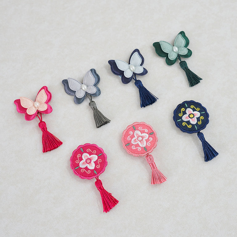 韓國新品上架【梨花娘】🐾BAILEY 🐶高質感韓服頭飾流蘇古典手工寵物髮夾(7色)