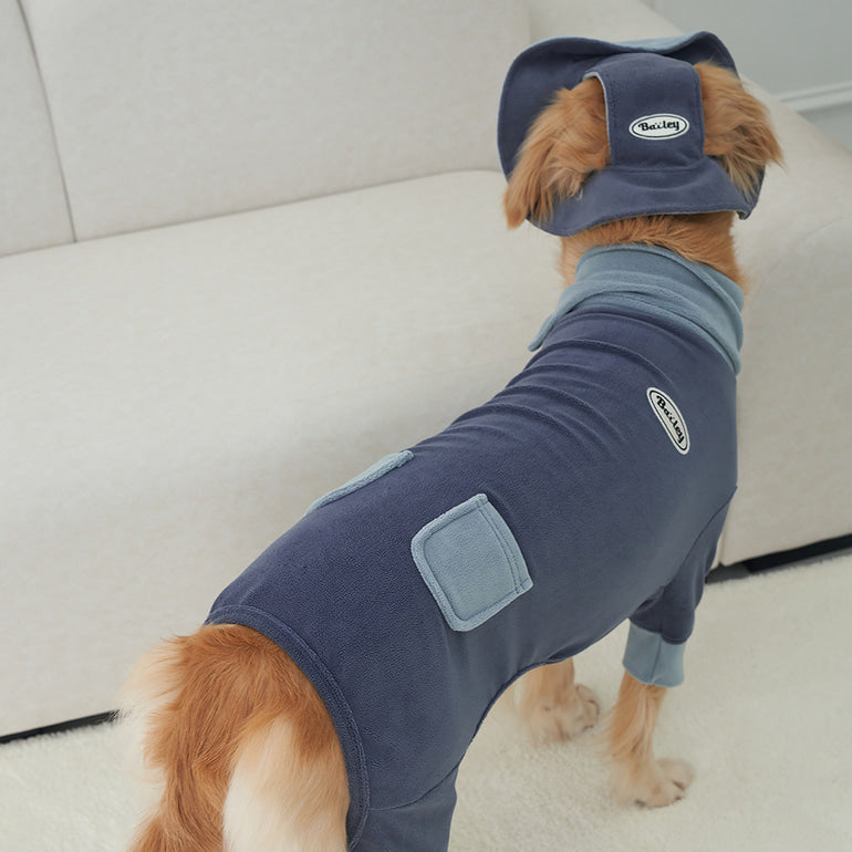 韓國新品上架【梨花娘】🐾BAILEY 🐶秋冬新品 領口釦環設計一件式保暖細絨毛衣(3色)