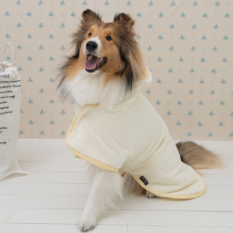 韓國新品上架【梨花娘】🐾BAILEY 🐶秋冬新品 貓犬寵物耳朵造型專用吸水力強寵物浴巾(3色)