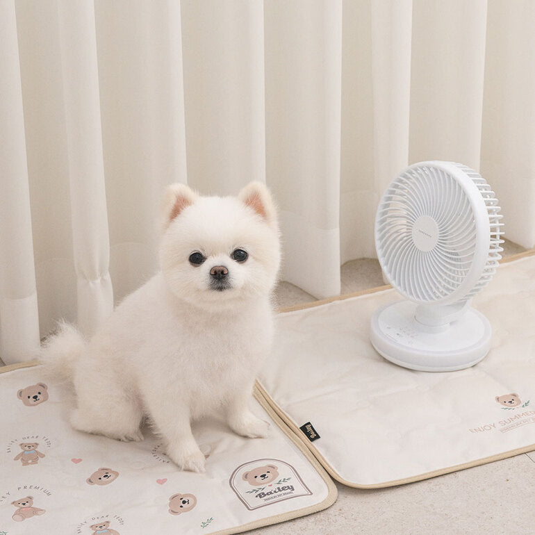 韓國BAILEY💖【梨花娘】夏日必備涼爽親膚降溫舒適防水滿版小熊寵物冰涼墊(3尺寸)