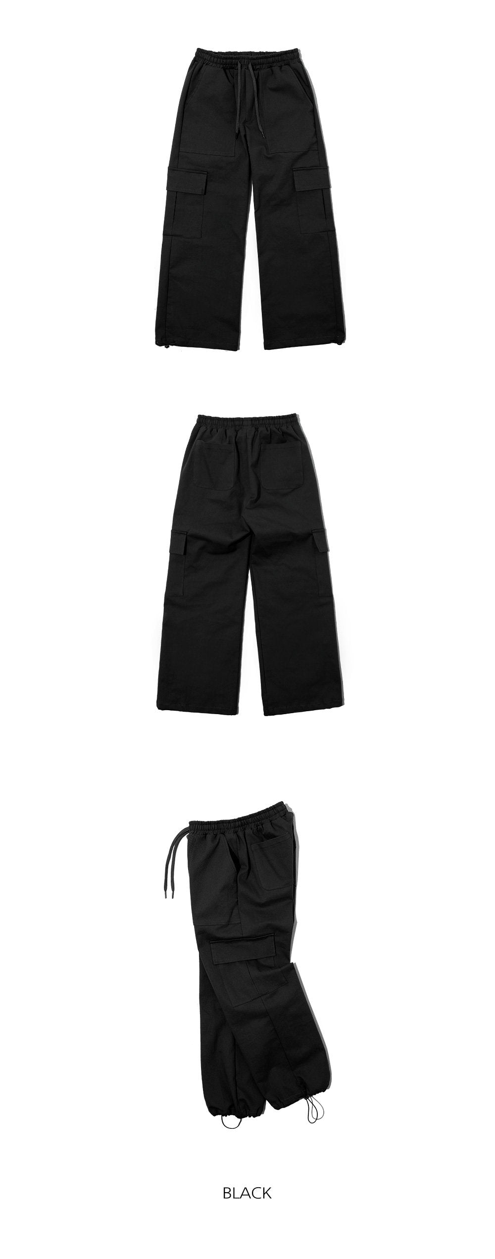 韓國 ACOVER 寬鬆版 大口袋鬆緊帶褲子 {男女可穿}  (現貨+預購)