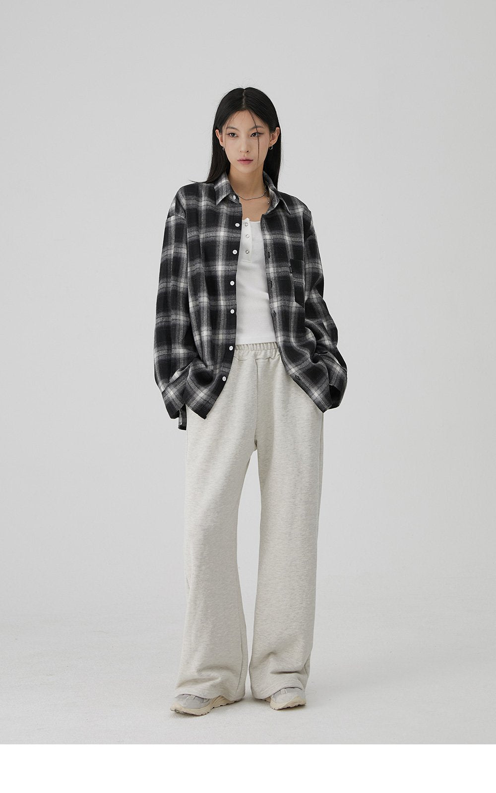 韓國 ACOVER 四季春裝柔軟的觸感 挺版鬆緊帶運動褲 (現貨+預購)