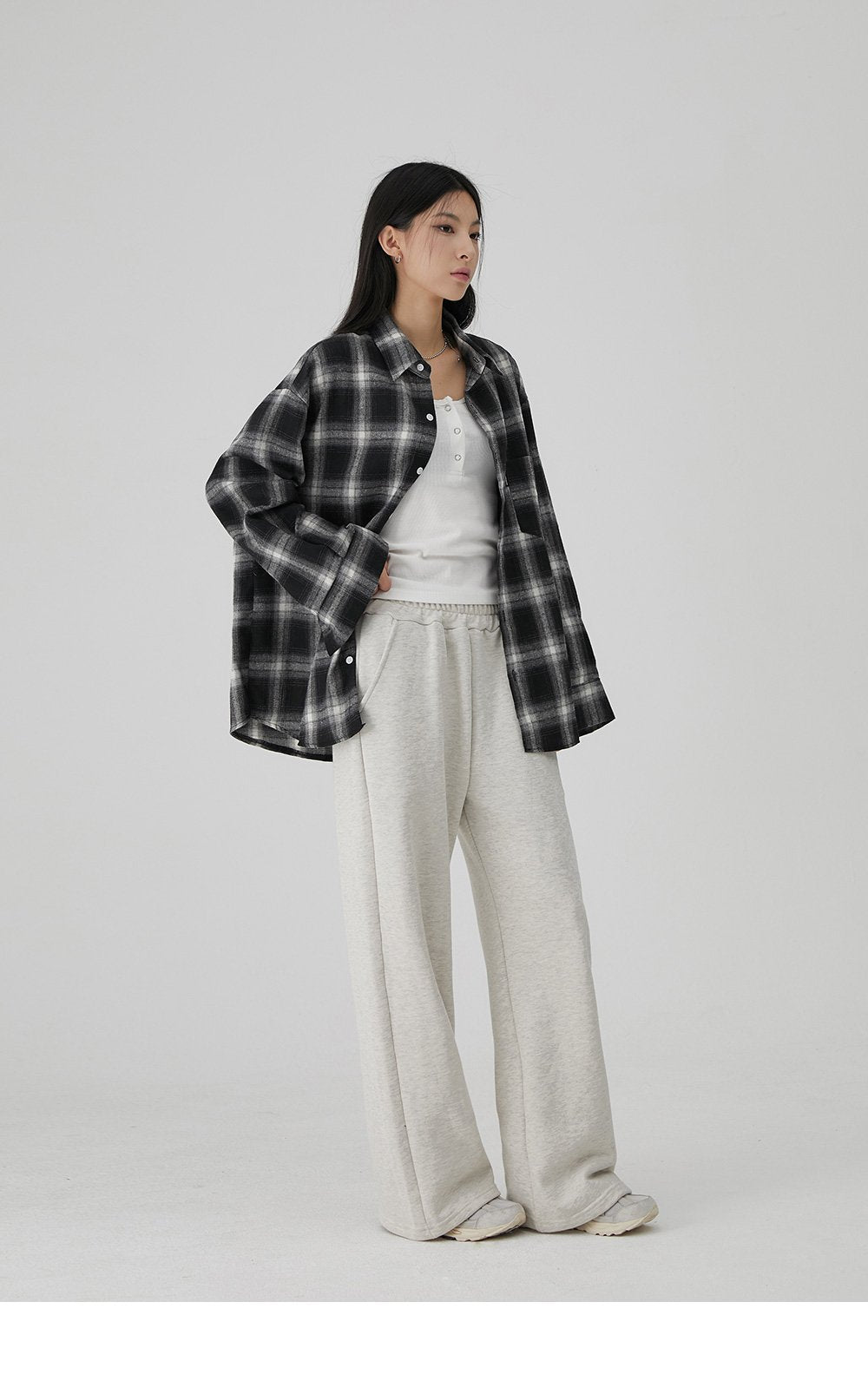 韓國 ACOVER 四季春裝柔軟的觸感 挺版鬆緊帶運動褲 (現貨+預購)