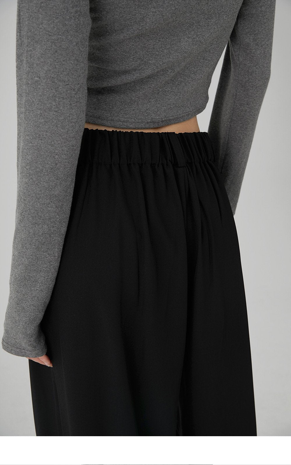 韓國 ACOVER 輕薄款細褶隱藏鬆緊帶 寬鬆褲  (現貨+預購)