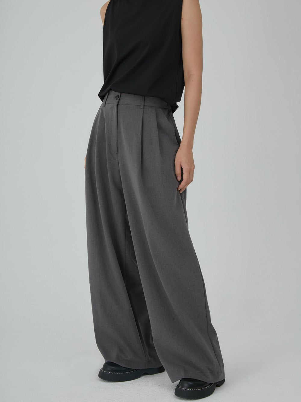 韓國 ACOVER 輕薄款細褶隱藏鬆緊帶 寬鬆褲  (現貨+預購)