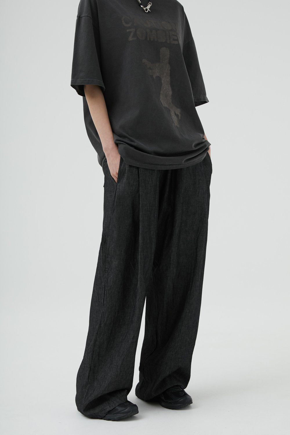 韓國 ACOVER  舒適的棉質牛仔寬腿褲 (現貨+預購)