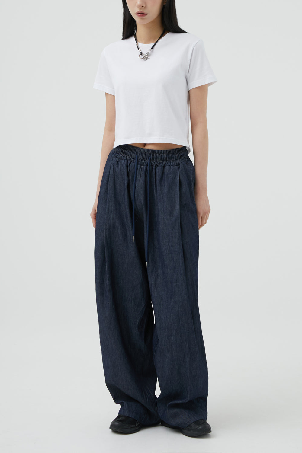 韓國 ACOVER  舒適的棉質牛仔寬腿褲 (現貨+預購)