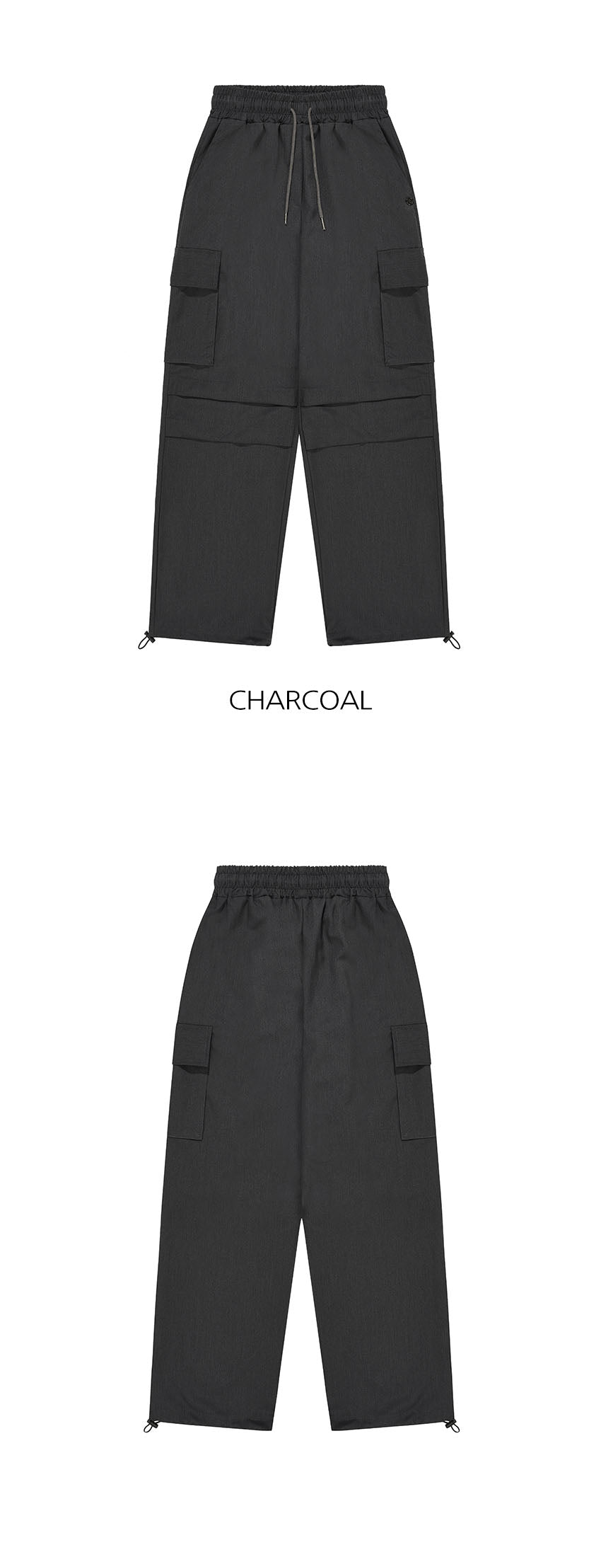 韓國 ACOVER  寬鬆墜感工裝腰綁繩休閒褲 (現貨+預購)