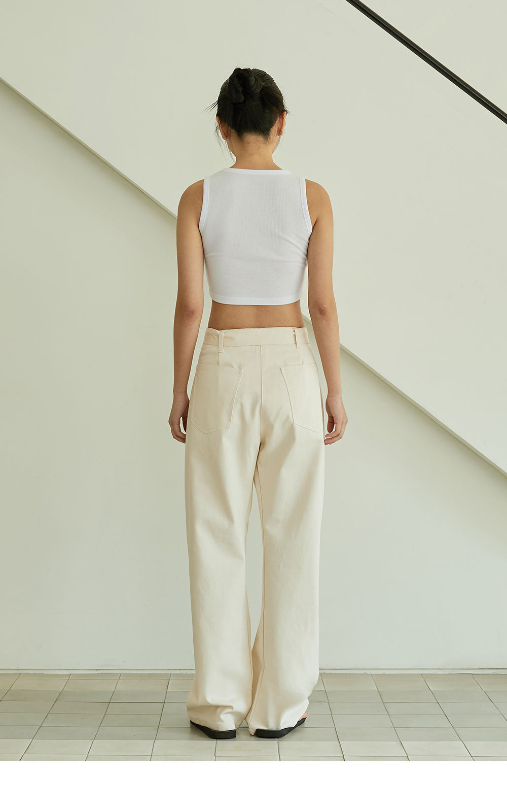 韓國 ACOVER   設計鉚釘腰帶挺感休閒牛仔褲 (現貨+預購)