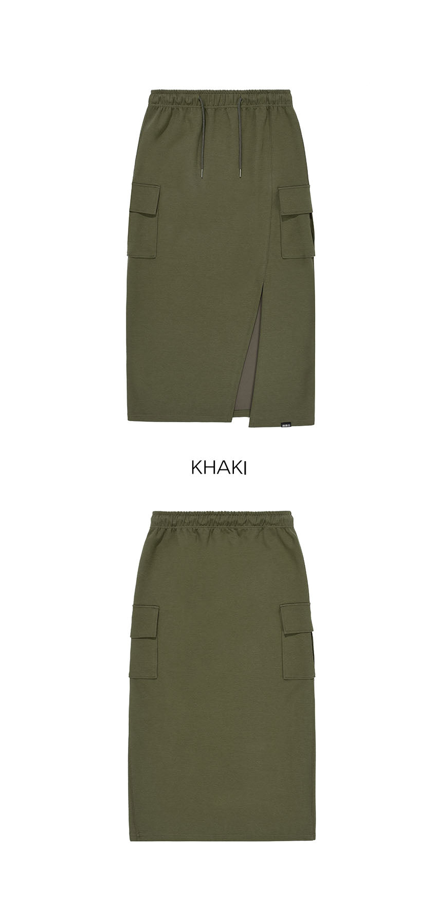 韓國 ACOVER  H型側口袋修身開叉棉裙 (現貨+預購)