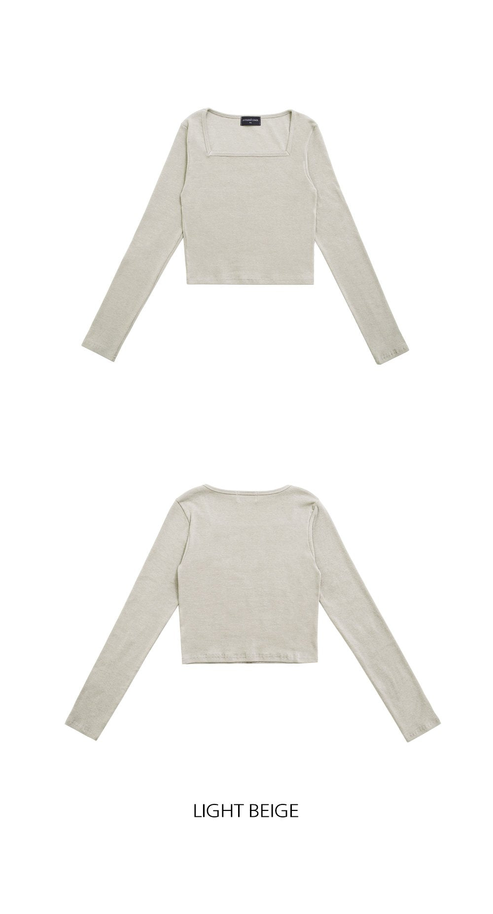 韓國 ACOVER  基本款修身版 棉質方形領子長袖T恤{買一送一} (現貨+預購)