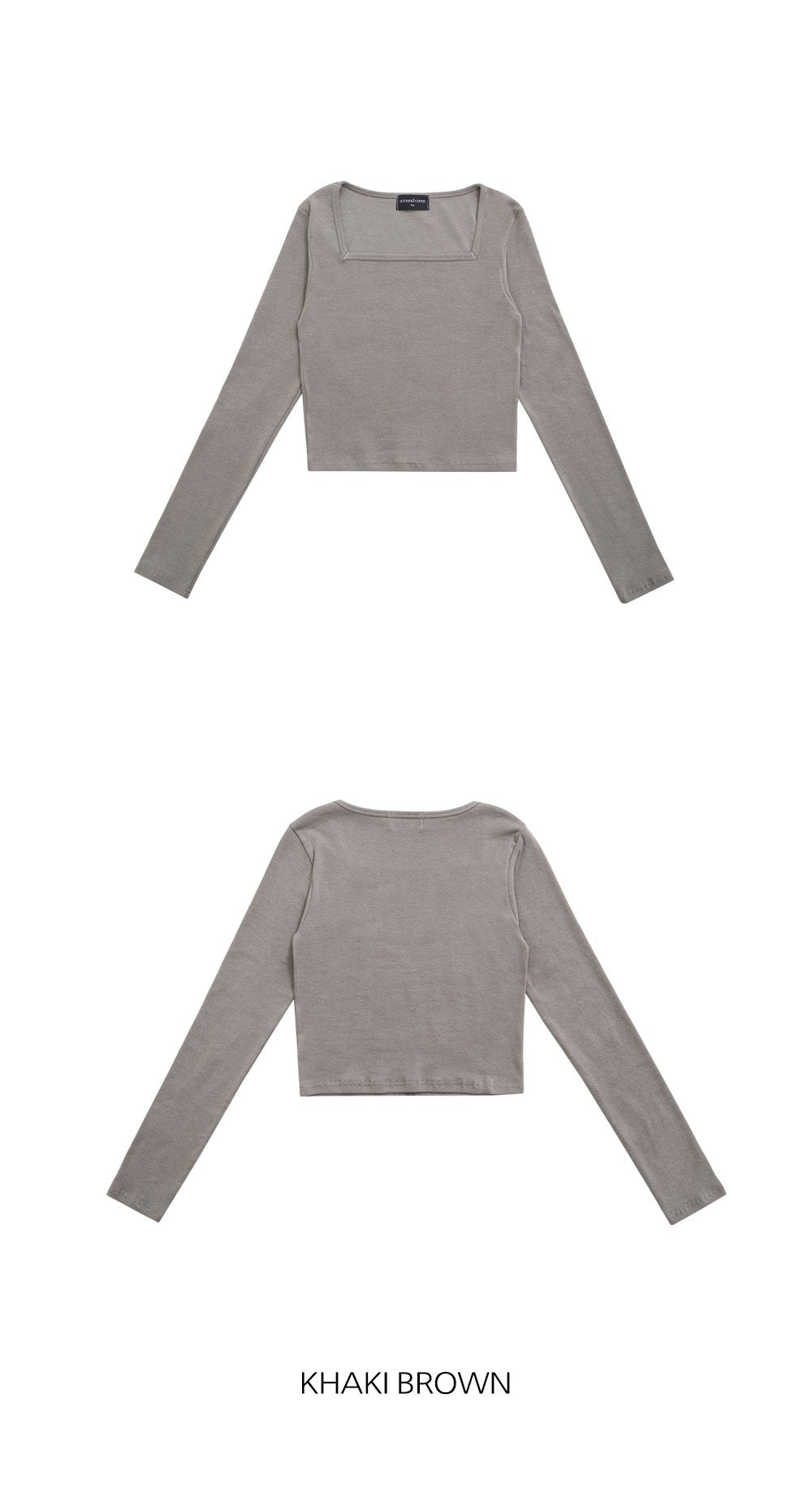 韓國 ACOVER  基本款修身版 棉質方形領子長袖T恤{買一送一} (現貨+預購)