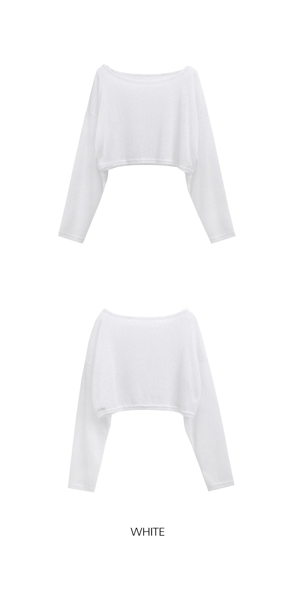 韓國 ACOVER 透視款 露臍裝 針織衫長袖T恤  (現貨+預購)