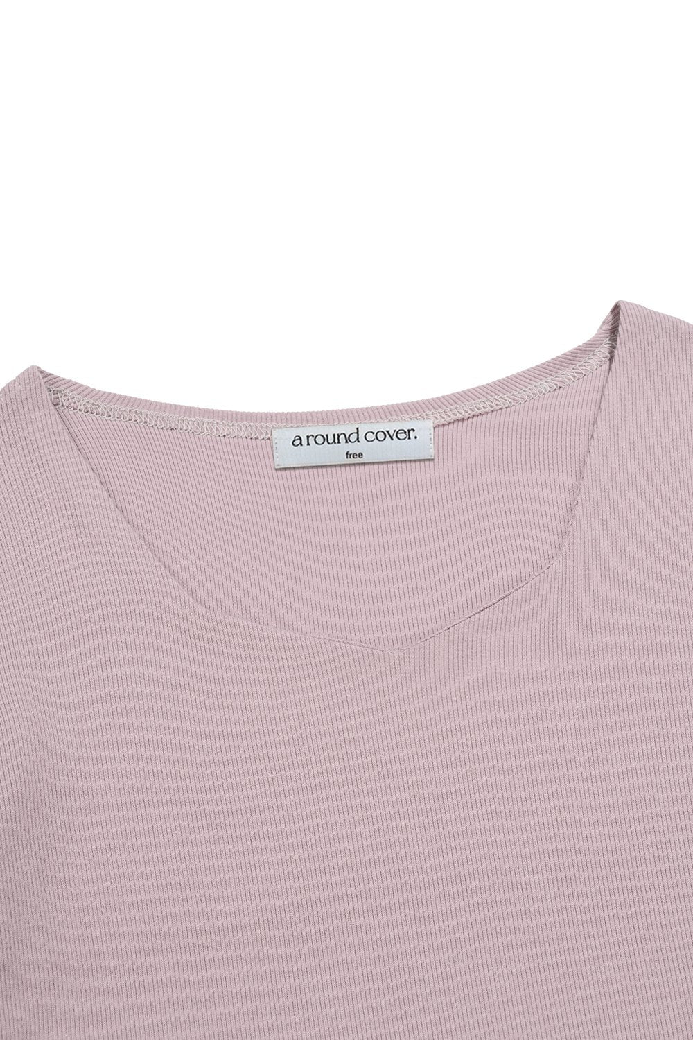 韓國 ACOVER  柔軟款 五角領 舒適合身長袖T恤 (現貨+預購)