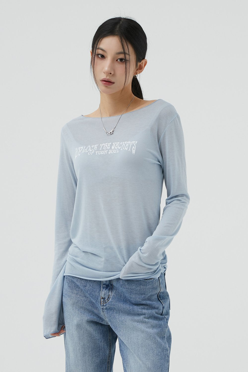 韓國 ACOVER   secret soul  薄長袖T恤 (現貨+預購)