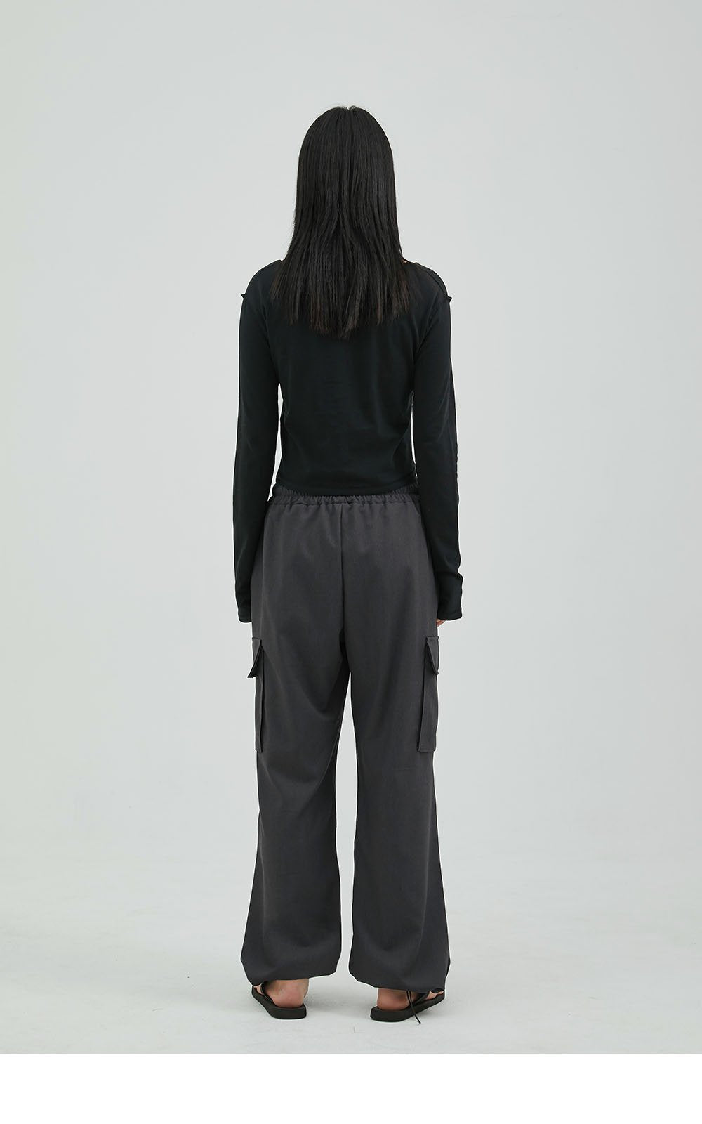 韓國 ACOVER  縫線配色露腰花邊字母短版T恤 (現貨+預購)