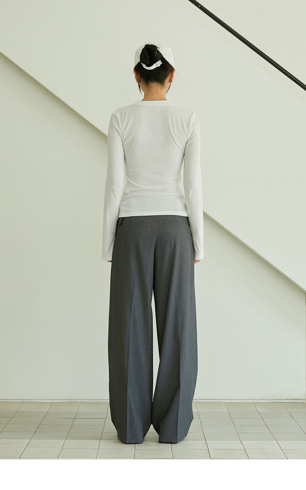 韓國 ACOVER  寬版側縫摺西裝長褲 (現貨+預購)