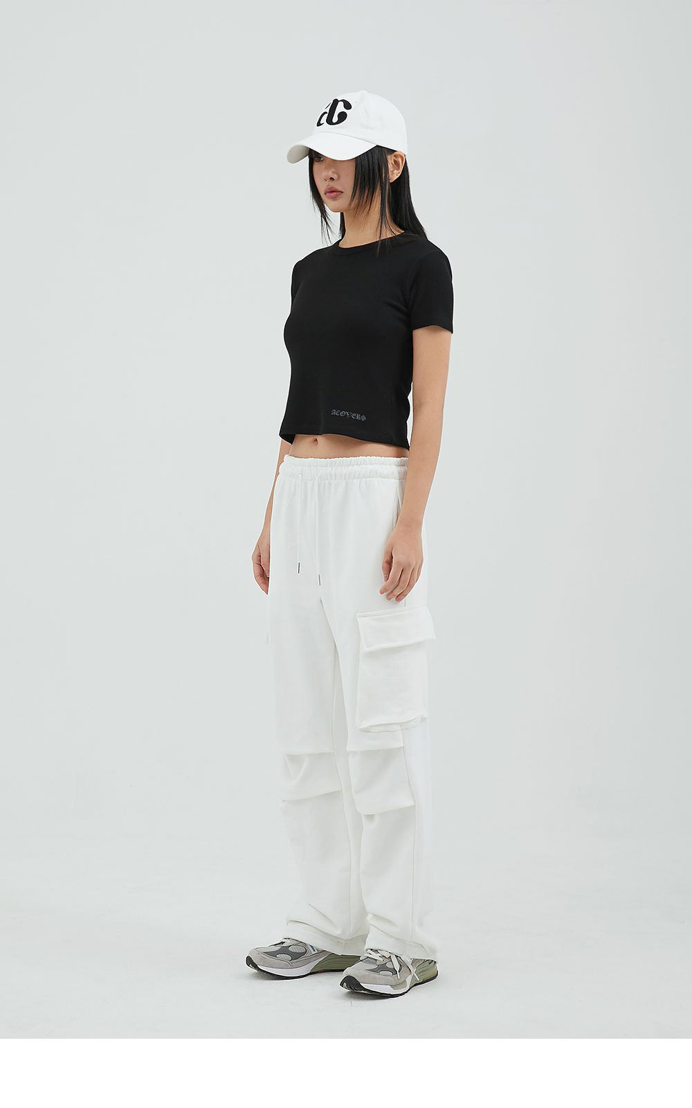 韓國 ACOVER  寬鬆側口袋休閒棉長褲 (現貨+預購)