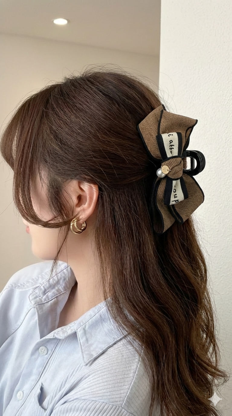 😍韓國新品上架【梨花娘】氣質秋冬細緻手工大抓夾韓國連線(2色) 韓國連線