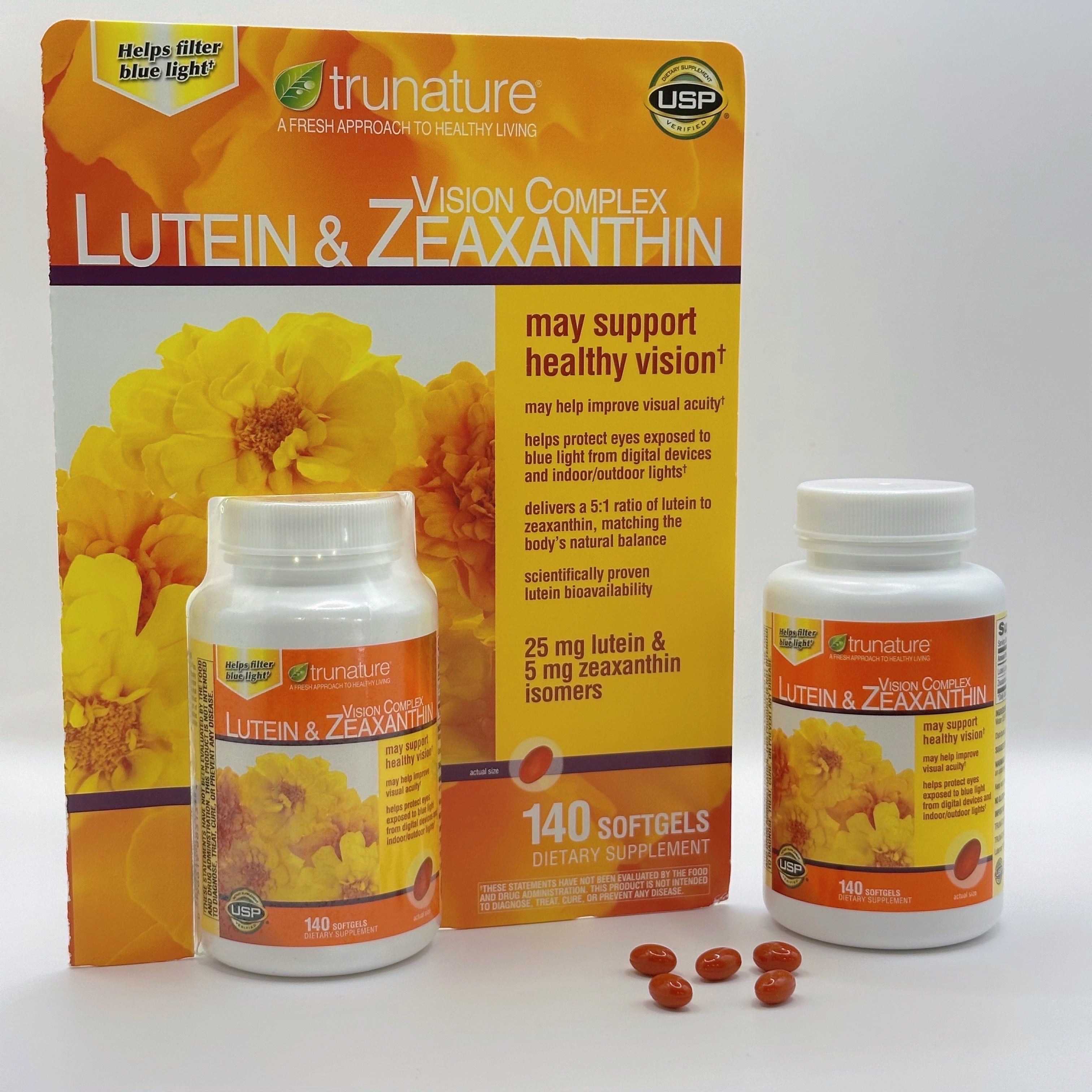 原卡紙裝🔜 美國好市多 costco Trunature Lutein & Zeaxanthin 葉黃素 140顆裝(超MINI好吞)
