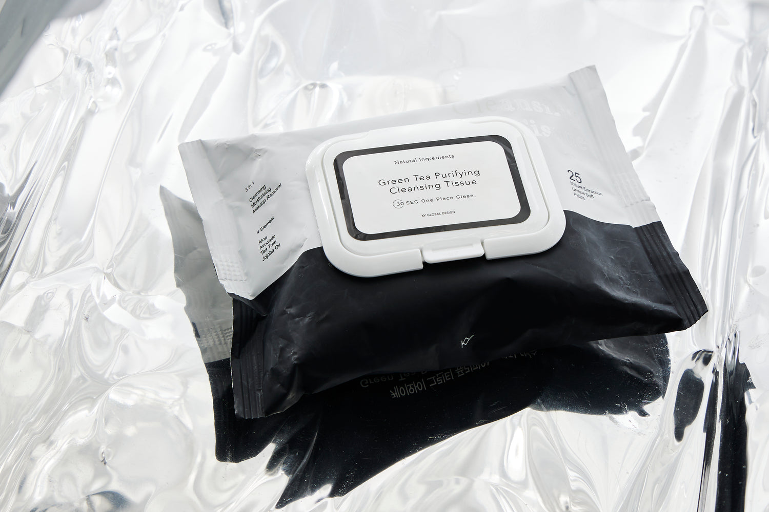 明洞請韓國女生親自感受採訪!!韓國KY 濟州島綠茶植粹保溼多酚卸妝巾(大張25抽)