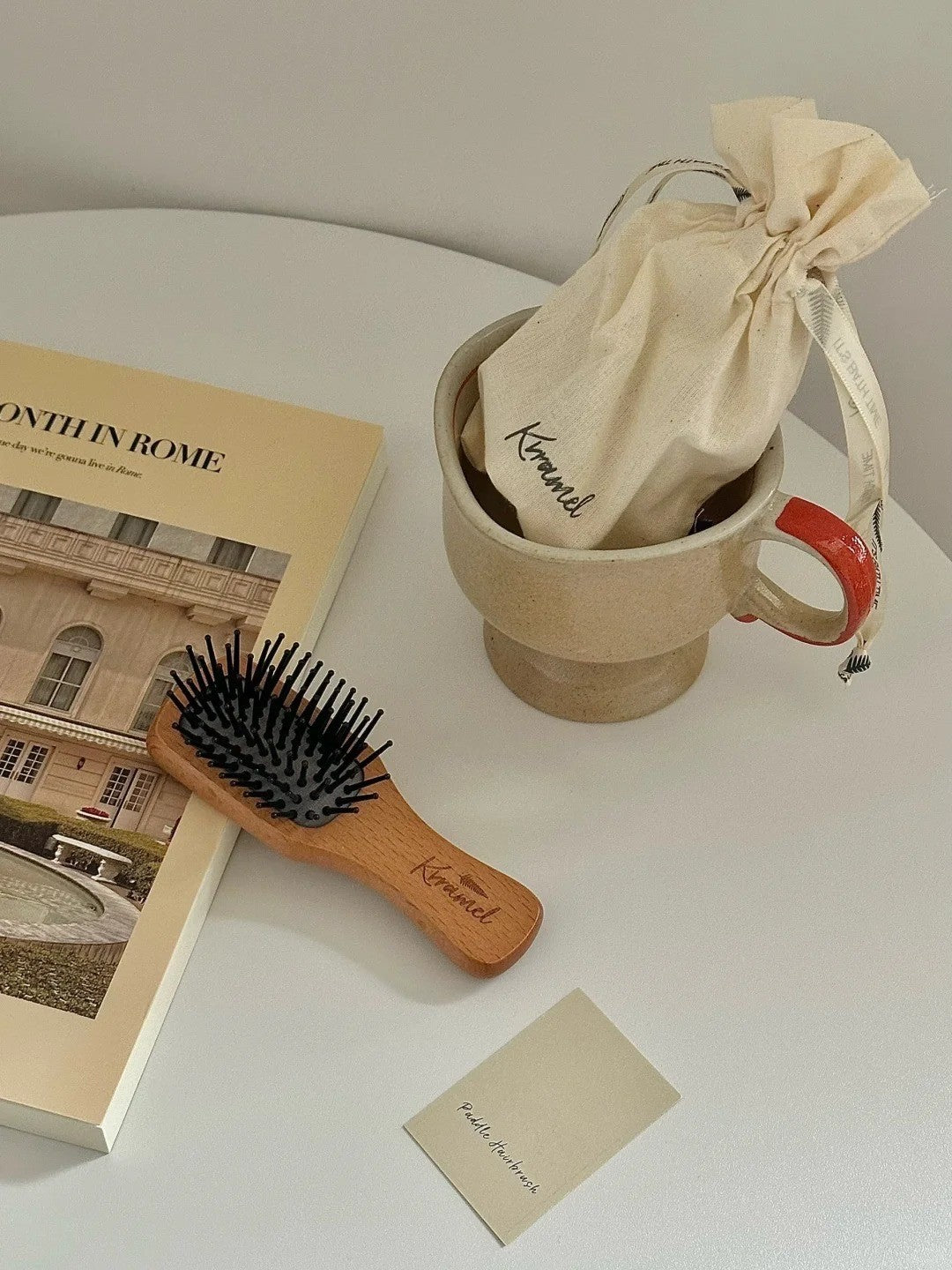 美國 Krramel 櫸木迷你防靜電梳適合兒童外出方便 (現貨+預購)