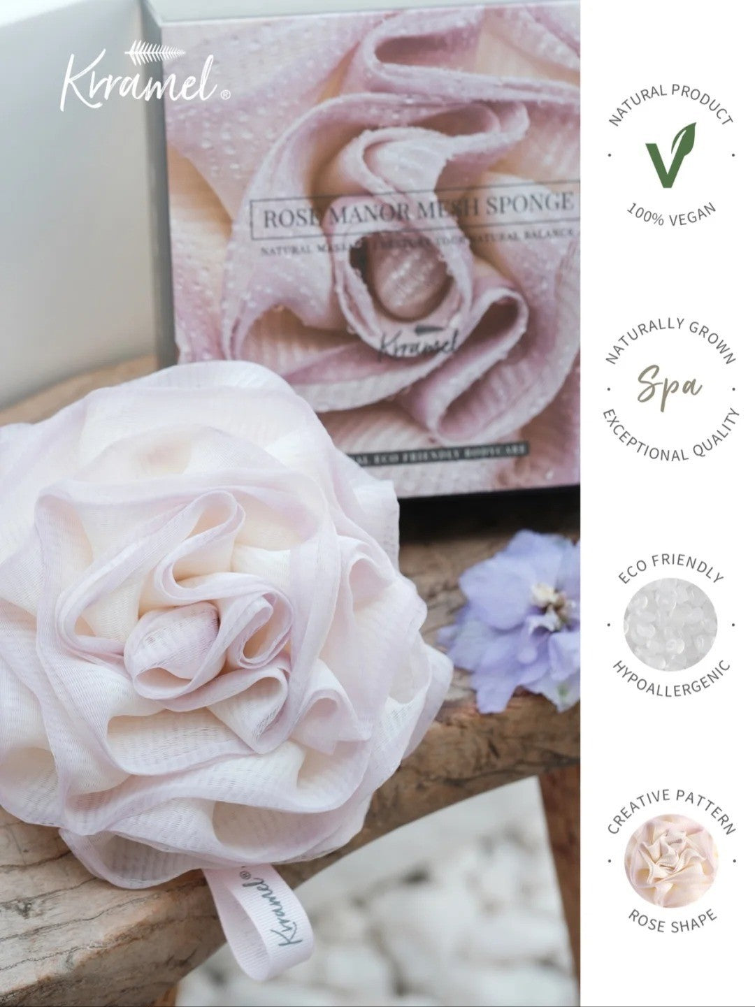 美國 Krramel 玫瑰雙色玫瑰泡澡高檔浴球 (現貨+預購)