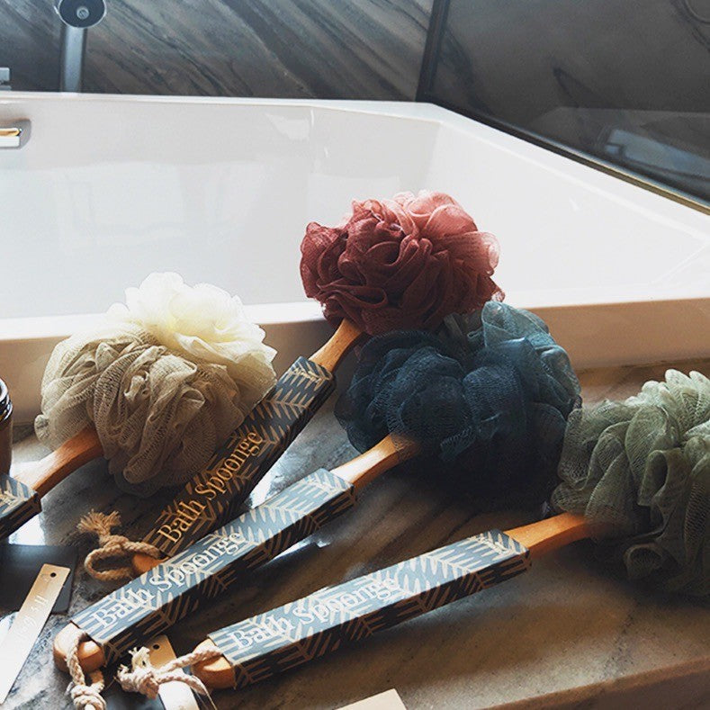 크라멜 그라데이션 긴 너도밤나무 손잡이 목욕 꽃 시리즈