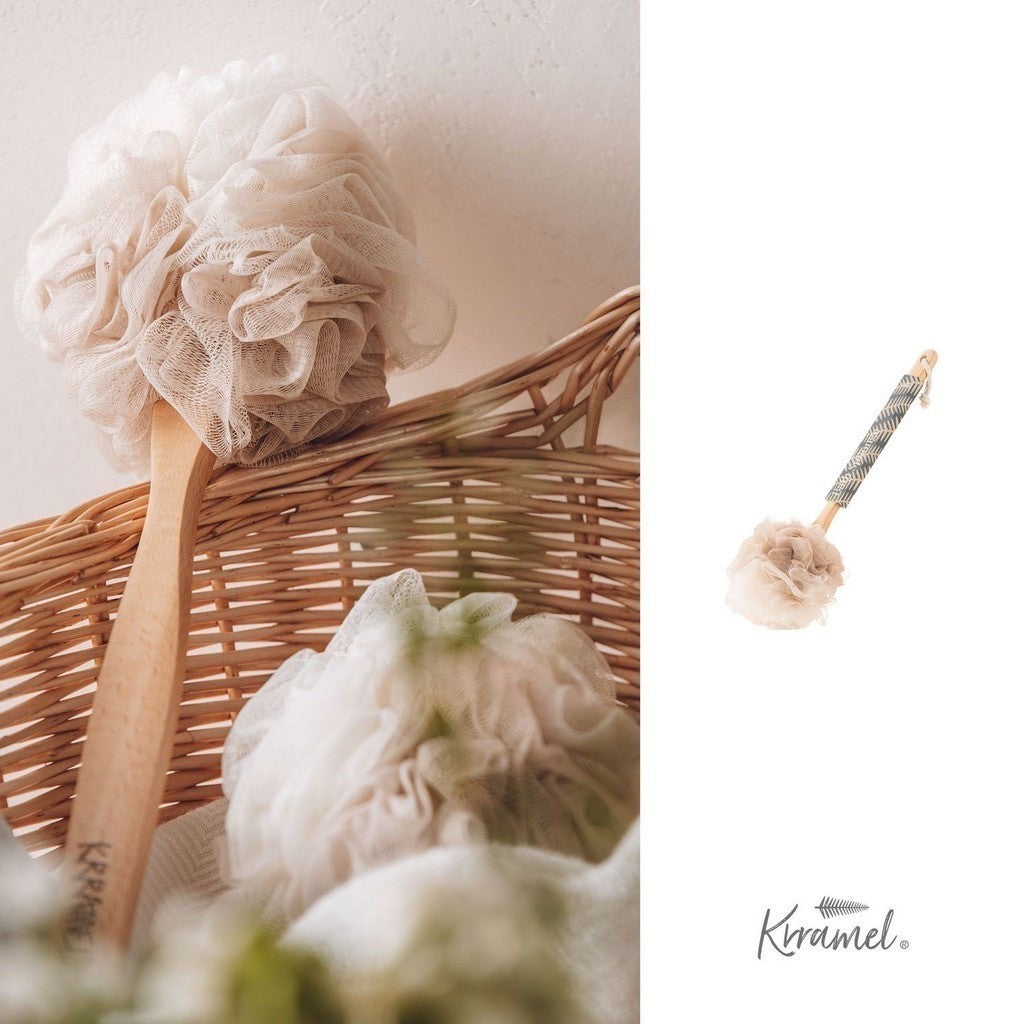 크라멜 그라데이션 긴 너도밤나무 손잡이 목욕 꽃 시리즈