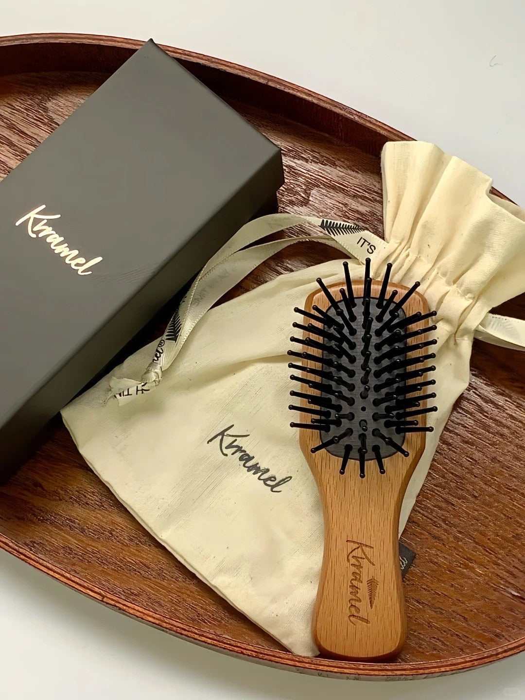美國 Krramel 櫸木迷你防靜電梳適合兒童外出方便 (現貨+預購)