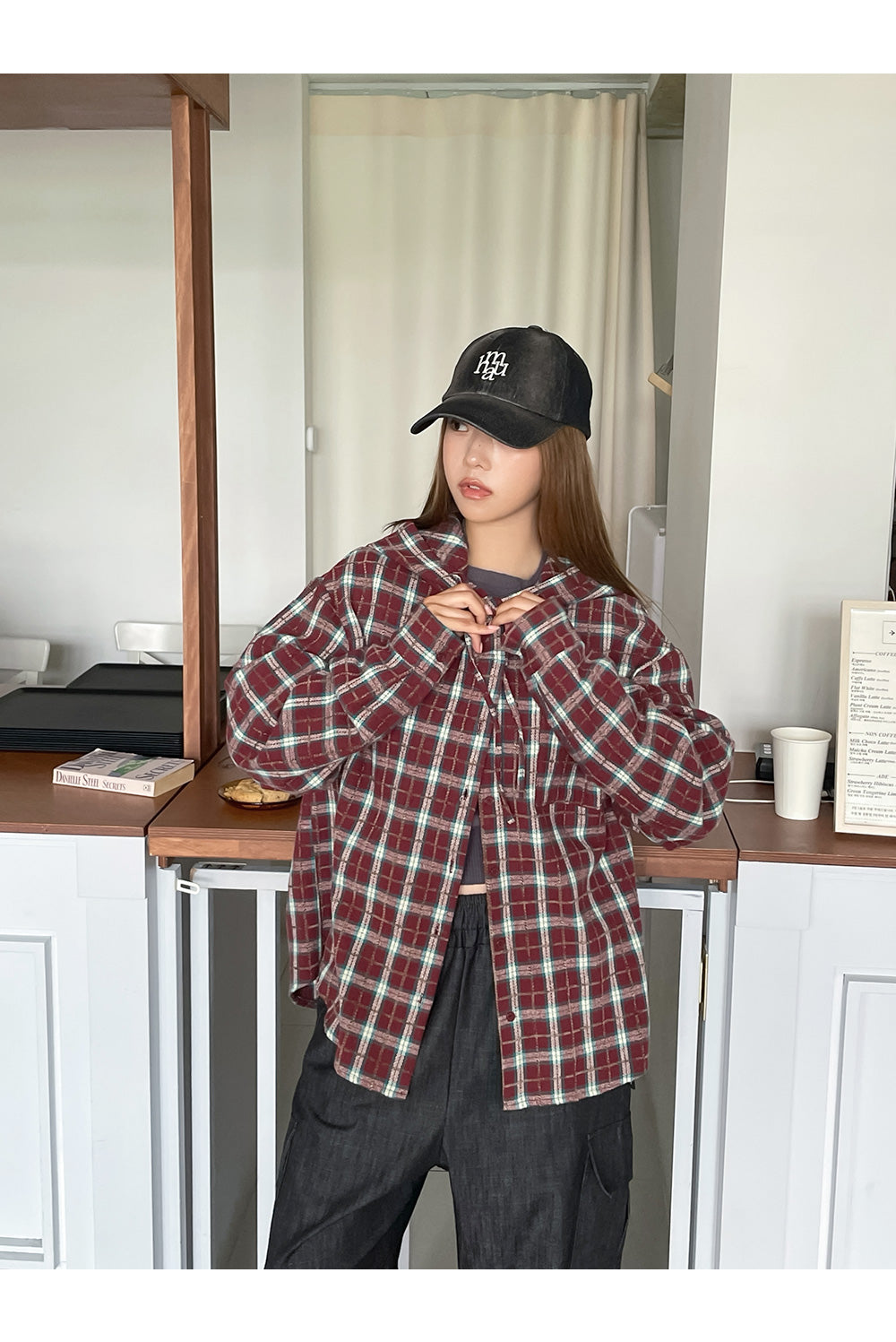 韓國 muahmuah 縫線LOGO 水洗牛仔棉質 棒球帽  (現貨+預購)