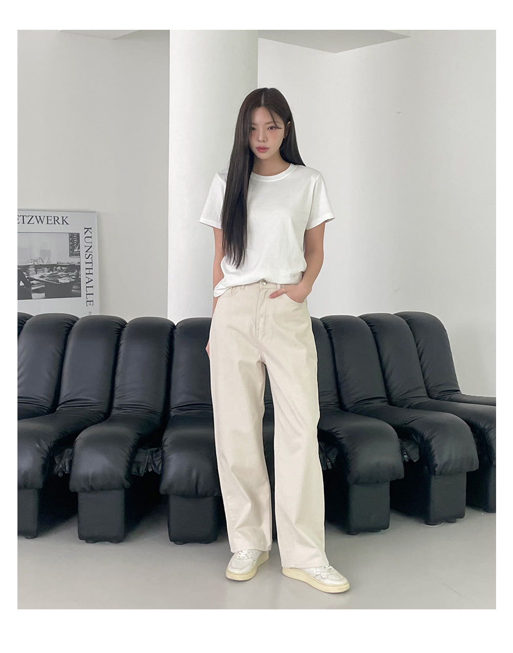 韓國 muahmuah 基本款 棉質挺版牛仔褲  (現貨+預購)