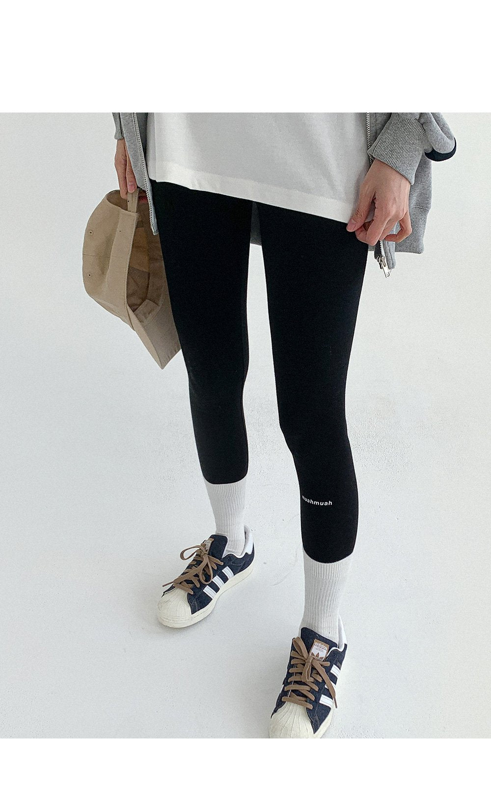 韓國 muahmuah 亮點 LOGO 打底褲  (現貨+預購)