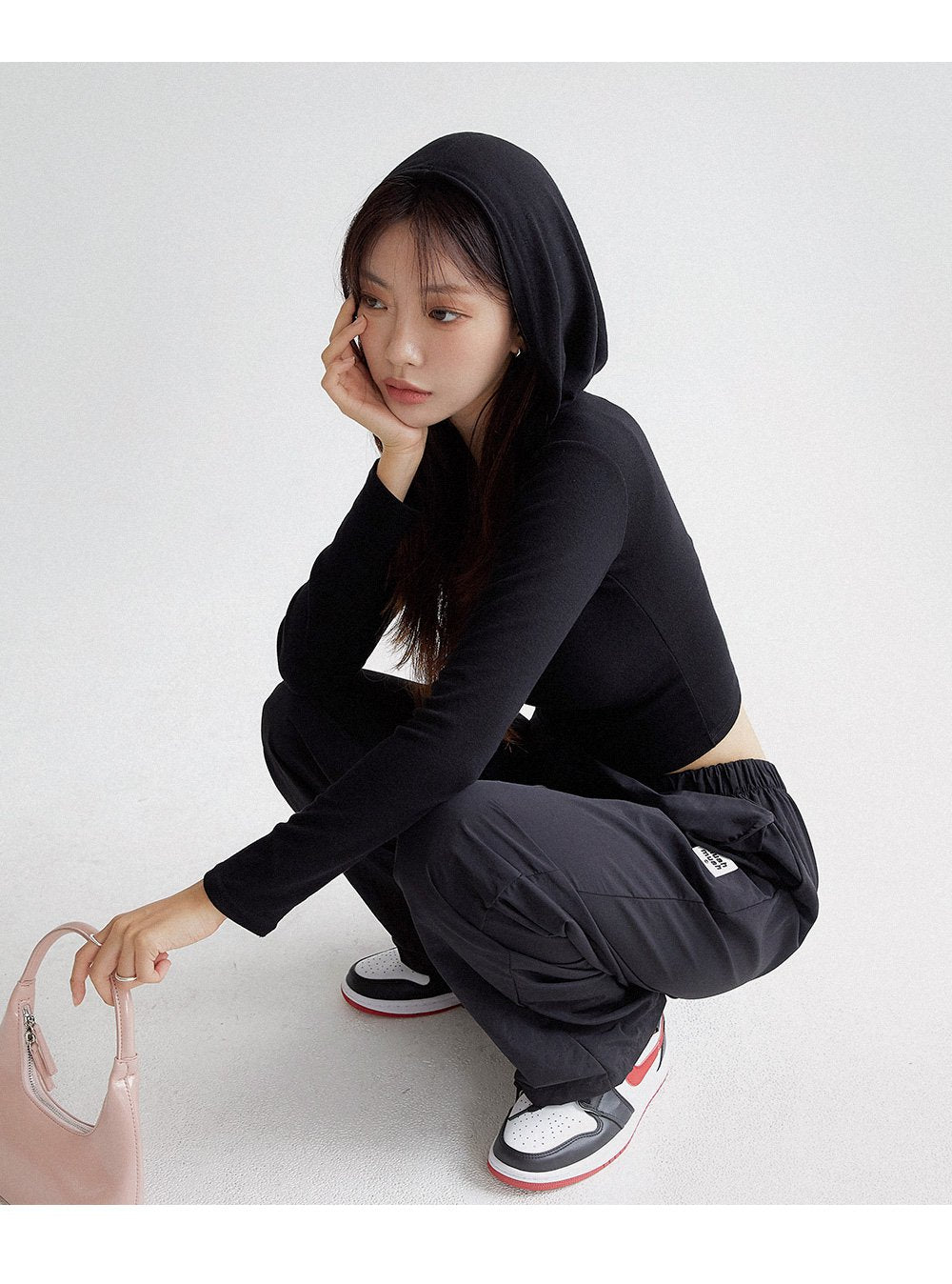 韓國 muahmuah 涼爽尼龍款 寬腿鬆緊帶長褲  (現貨+預購)