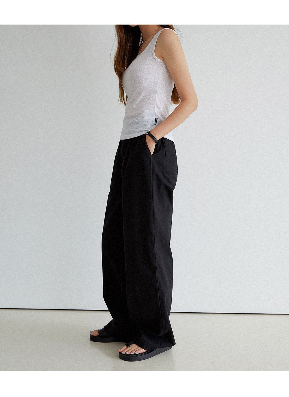 韓國 muahmuah 寬鬆版 長款 鬆緊帶長褲  (現貨+預購)