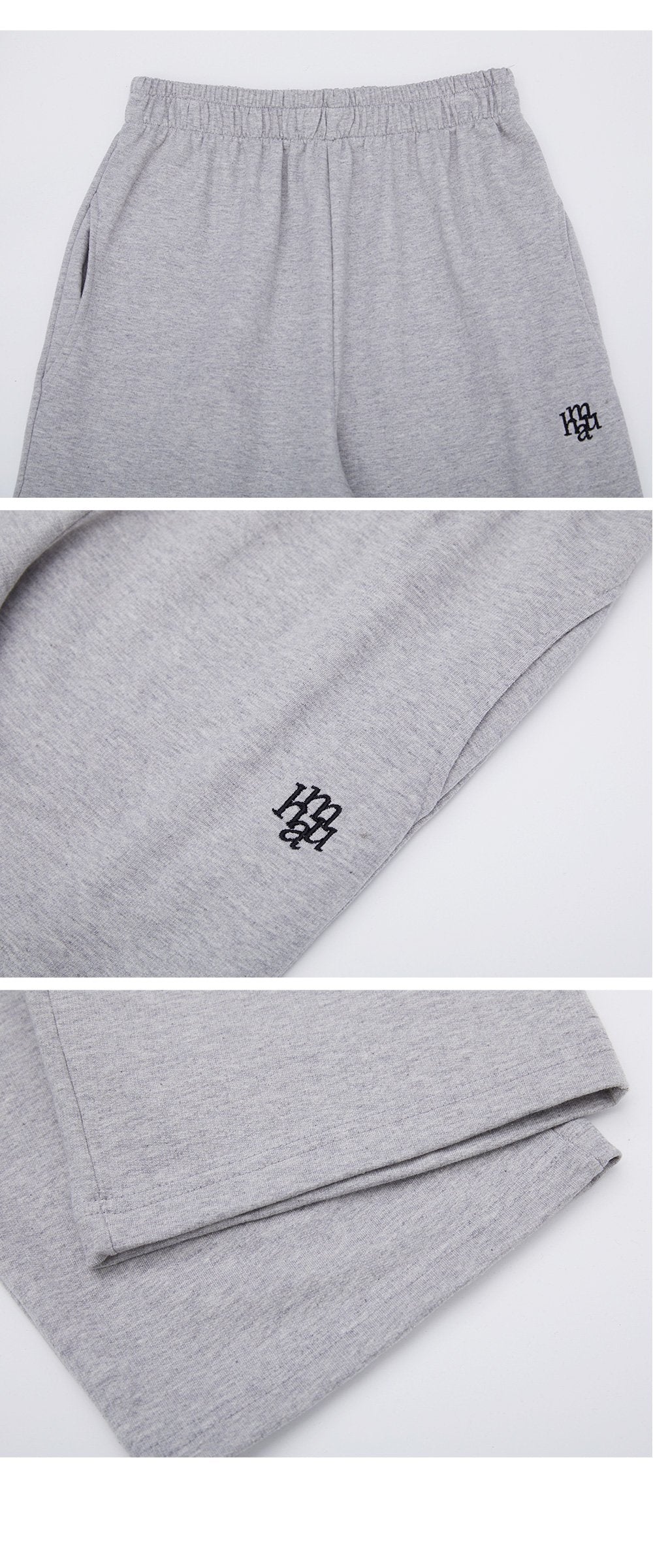 韓國 muahmuah  刺繡LOGO 亮點棉質運動褲  (現貨+預購)